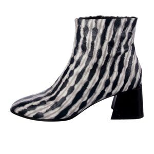 Sigerson Morrison Zebra Print Ankle Boots